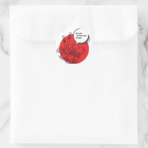 Sticker Rond Ramen Kawaii Mignon - Nourriture Japonaise Drôle