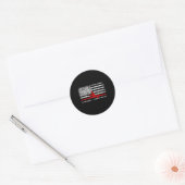 Sticker Rond Rameur au drapeau américain (Enveloppe)