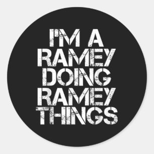 Sticker Rond Ramey Funny Nom de famille Arbre de famille Annive