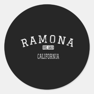 Sticker Rond Ramona California Ca Vintage Performance