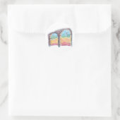 Sticker Rond Ranch arc-en-ciel (Sac)