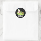 Sticker Rond Ranch Dressing Funny Food Pun Dark BG (Sac)