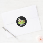 Sticker Rond Ranch Dressing Funny Food Pun Dark BG (Enveloppe)