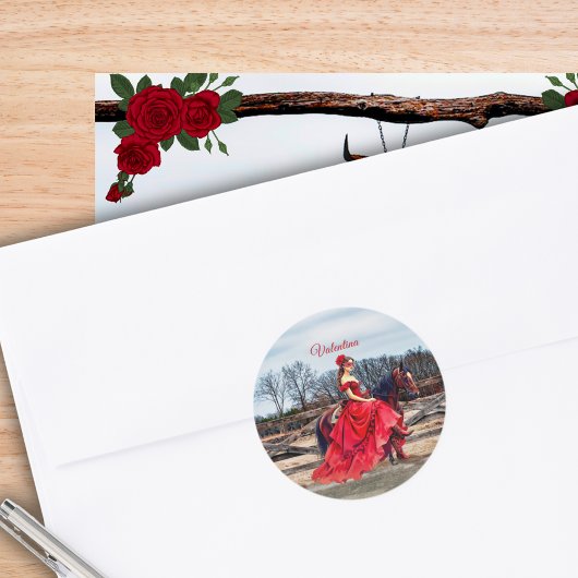 Sticker Rond Ranch Masquerade Quinceañera 15e anniversaire