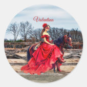 Sticker Rond Ranch Masquerade Quinceañera 15e anniversaire (Devant)