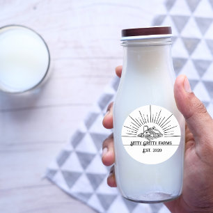 Sticker Rond Rancher de produits agricoles pour petites entrepr