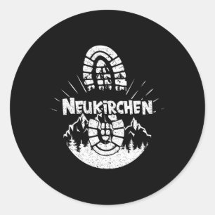 Sticker Rond Randonnée À Neukirchen Allemagne Vacances Hiker