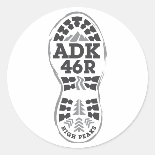 Sticker Rond Randonnée ADK (Devant)
