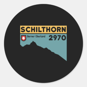 Sticker Rond Randonnée au mont Schilthorn Piz Gloria Climbing s