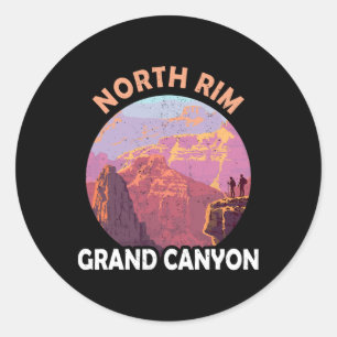 Sticker Rond Randonnée dans le Grand Canyon de la rive Nord
