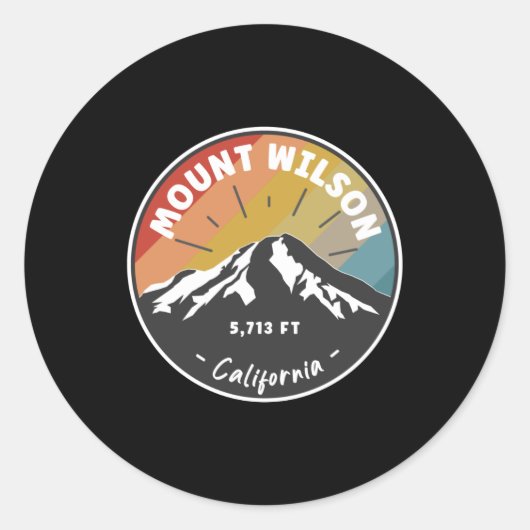 Sticker Rond Randonnée Mount Wilson Californie (Devant)