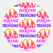 Sticker Rond Randonnée ou trekking (Devant)