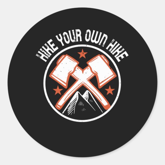 Sticker Rond Randonnée - Randonner Votre Propre Randonnée (Devant)