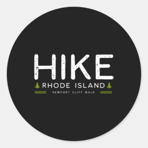Sticker Rond Randonnée sur la falaise de Newport Rhode Island A