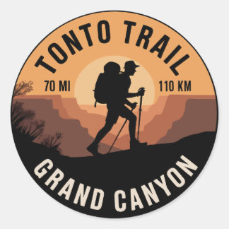 Sticker Rond Randonnée sur le sentier Tonto Grand Canyon