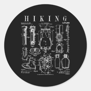 Sticker Rond Randonnée Trekking Randonneur Extérieur Randonnée
