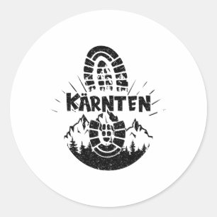 Sticker Rond Randonneur Carinthie Carinthie Autriche Vacances