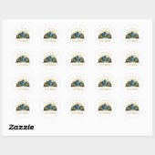Sticker Rond Randonneur Mountain Sunrise (Feuille)