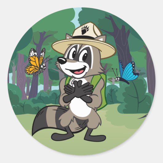 Sticker Rond Ranger Rick | Héros papillon - Panneau papillon (Devant)