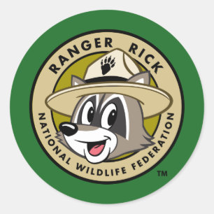 Sticker Rond Ranger Rick   Logo Ranger Rick
