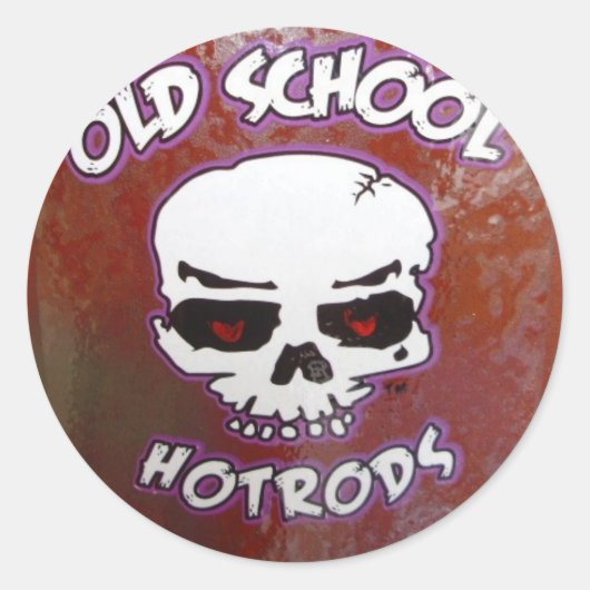 Sticker Rond Rangs chauds de l'ancienne école (Devant)
