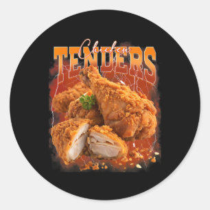 Sticker Rond Rap Bootleg Vintage Années 1990 Tenders de Poulet