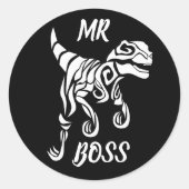 Sticker Rond Rapateur fantôme blanc (Devant)