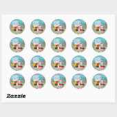 Sticker Rond Rapide un (Feuille)