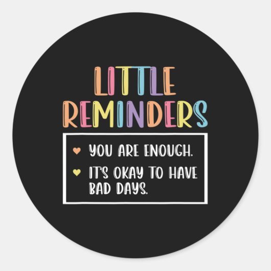 Sticker Rond Rappel Conseiller en santé mentale 1 (Devant)