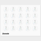 Sticker Rond Rappel de brossage des dents (Feuille)