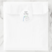 Sticker Rond Rappel de brossage des dents (Sac)