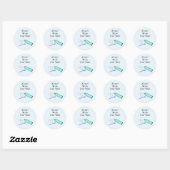 Sticker Rond Rappel de brossage des dents (Feuille)