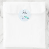 Sticker Rond Rappel de brossage des dents (Sac)