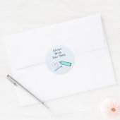 Sticker Rond Rappel de brossage des dents (Enveloppe)