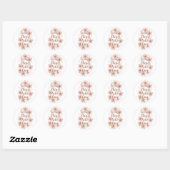 Sticker Rond Rappel doux avec des florales douces (Feuille)