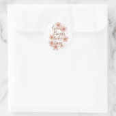 Sticker Rond Rappel doux avec des florales douces (Sac)