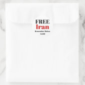Sticker Rond RAPPEL IRAN LIBRE Mahsa Amini (Sac)