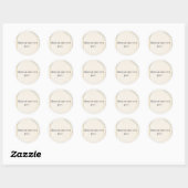 Sticker Rond Rappel quotidien calme (Feuille)
