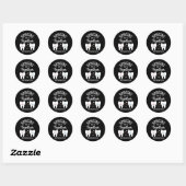 Sticker Rond Rapprocher les dents - Orthodontiste (Feuille)