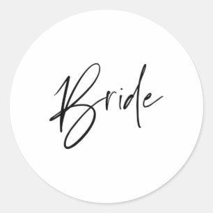 Sticker Rond Rapprocher Se Préparer Pour La Mariée Mariage Et G