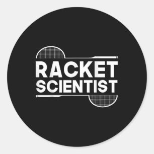 Sticker Rond Raquette de badminton scientifique volant
