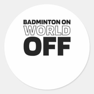 Sticker Rond Raquette De Navette - Raquette De Cour Badminton S