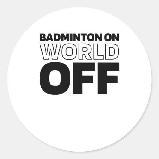 Sticker Rond Raquette De Navette - Raquette De Cour Badminton S (Devant)
