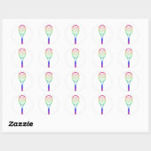 Sticker Rond Raquette de tennis (Feuille)