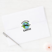 Sticker Rond Raser La Terre Drôle Pun (Enveloppe)