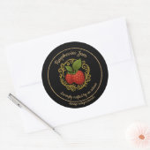 Sticker Rond Raspberry Bliss – Artisan Jam Label (Enveloppe)