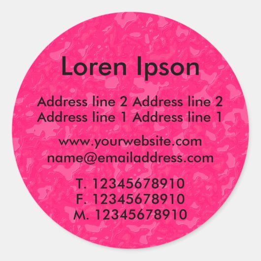Sticker Rond Raspberry Essence Business / Profil (Devant)