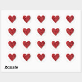 Sticker Rond Raspberry Heart (Feuille)