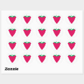 Sticker Rond Raspberry Pink Fruit Berry (Feuille)