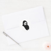 Sticker Rond Raspoutine (noir) (Enveloppe)